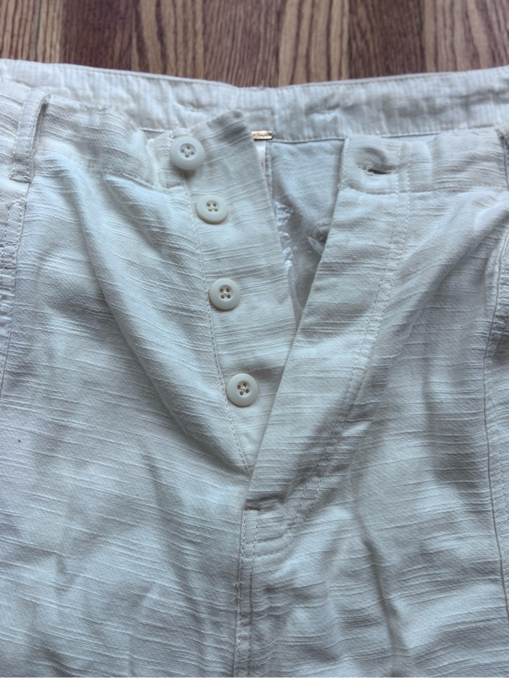 NWT Free People Women's Cream Cargo Cotton Pants. Bay to breaker Pants - Picture 9 of 15